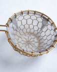 Kanaami Tsuji Tea Strainer - Brass with Rosewood Handle (Rosewood Brass)