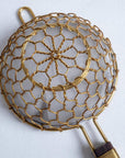 Kanaami Tsuji Tea Strainer - Brass with Rosewood Handle (Rosewood Brass)