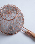 Kanaami Tsuji Tea Strainer - Copper with Bamboo Handle