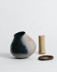 Yoshiyuki Shimizu Pit Fire Round Flower Vase A