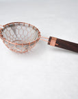 Kanaami Tsuji Tea Strainer - Copper with Rosewood Handle