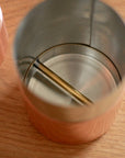 Large Copper tea caddy interior view