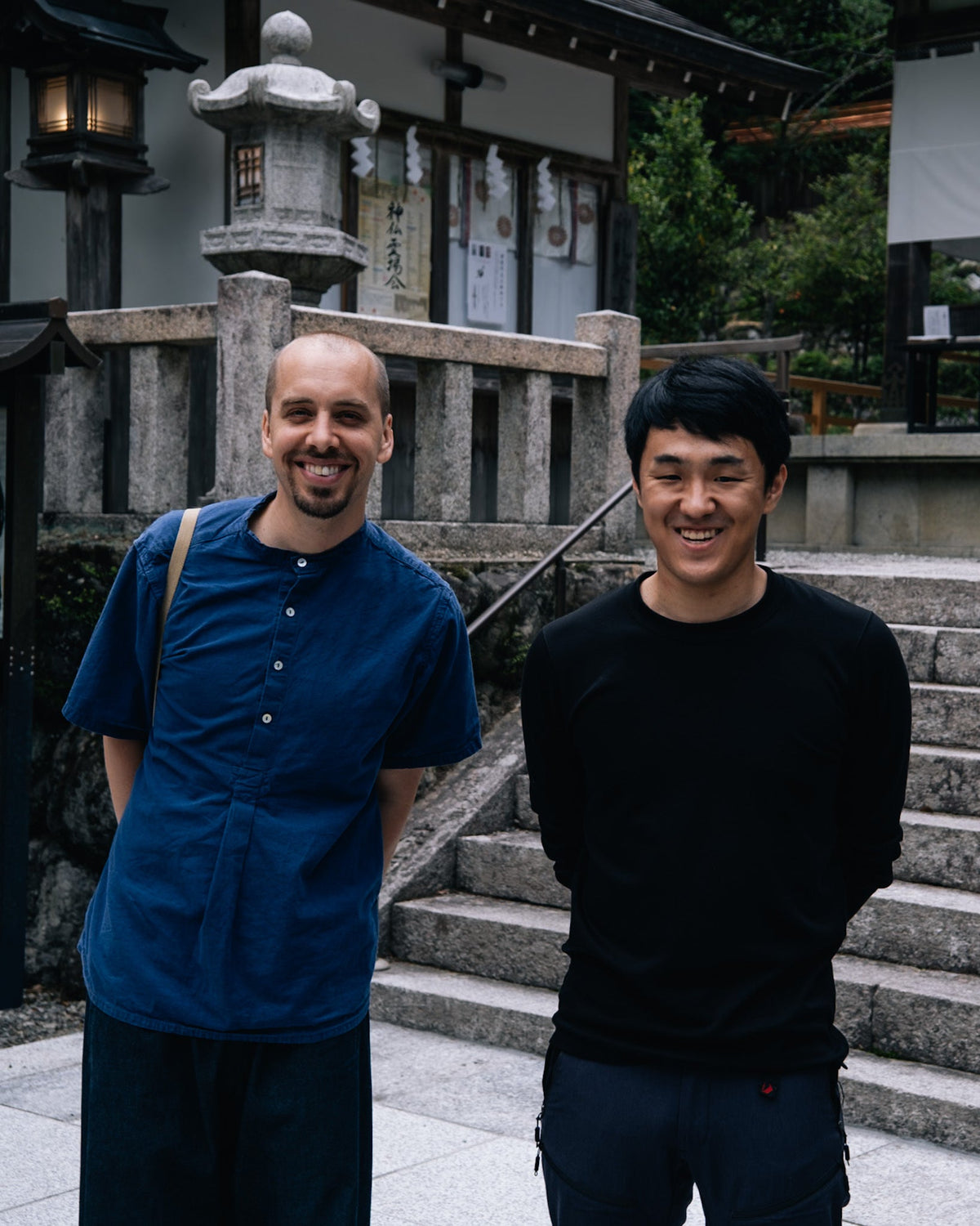 Kettl founder Zach Mangan with Tsuguto Hattori in Higashiyoshino 