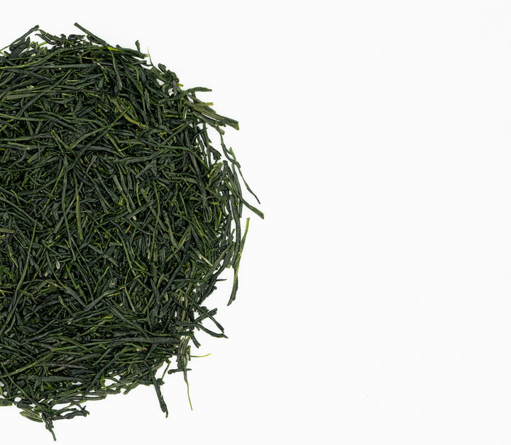 Sencha green tea leaves