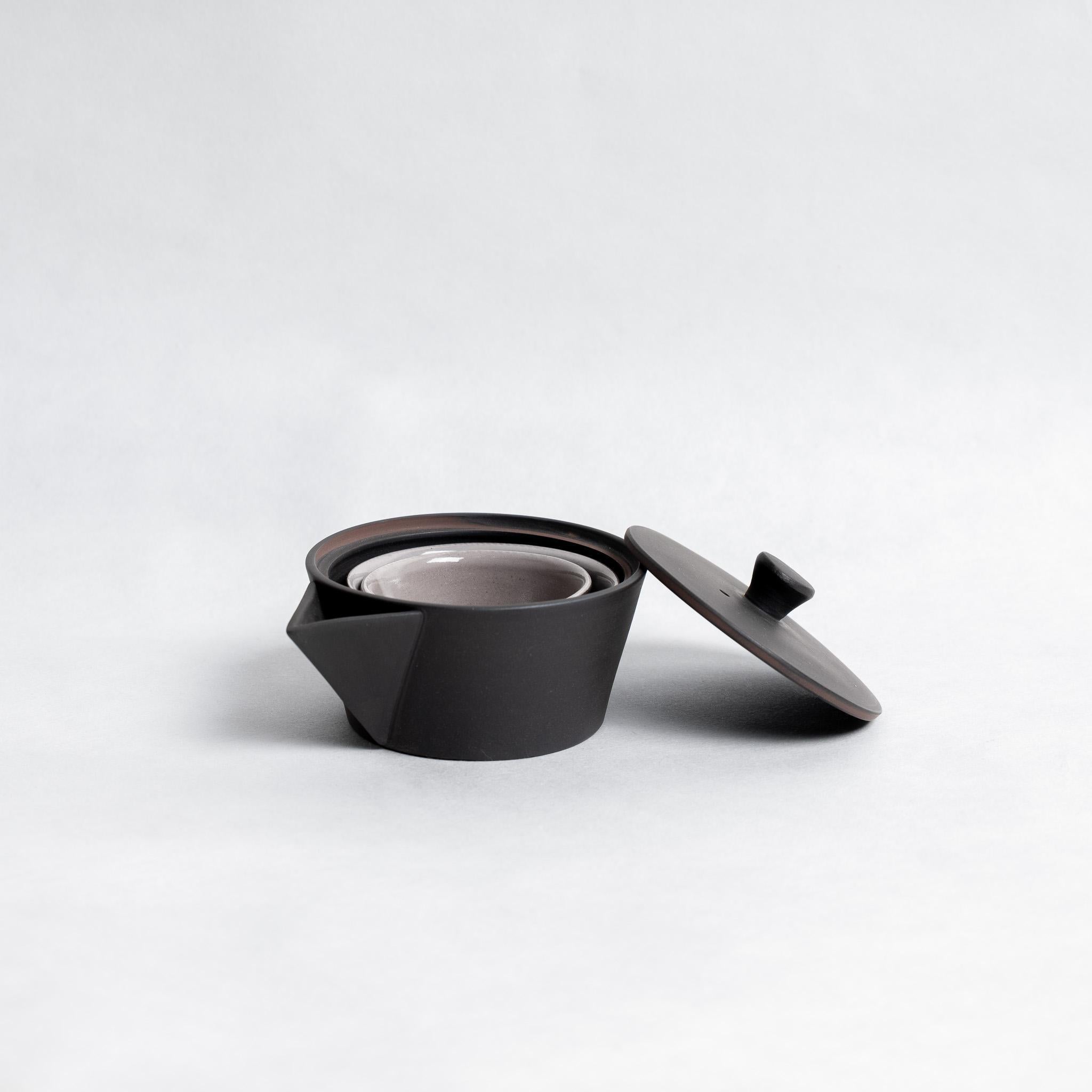 Nankei Nesting Kyusu & Cup Set - Black