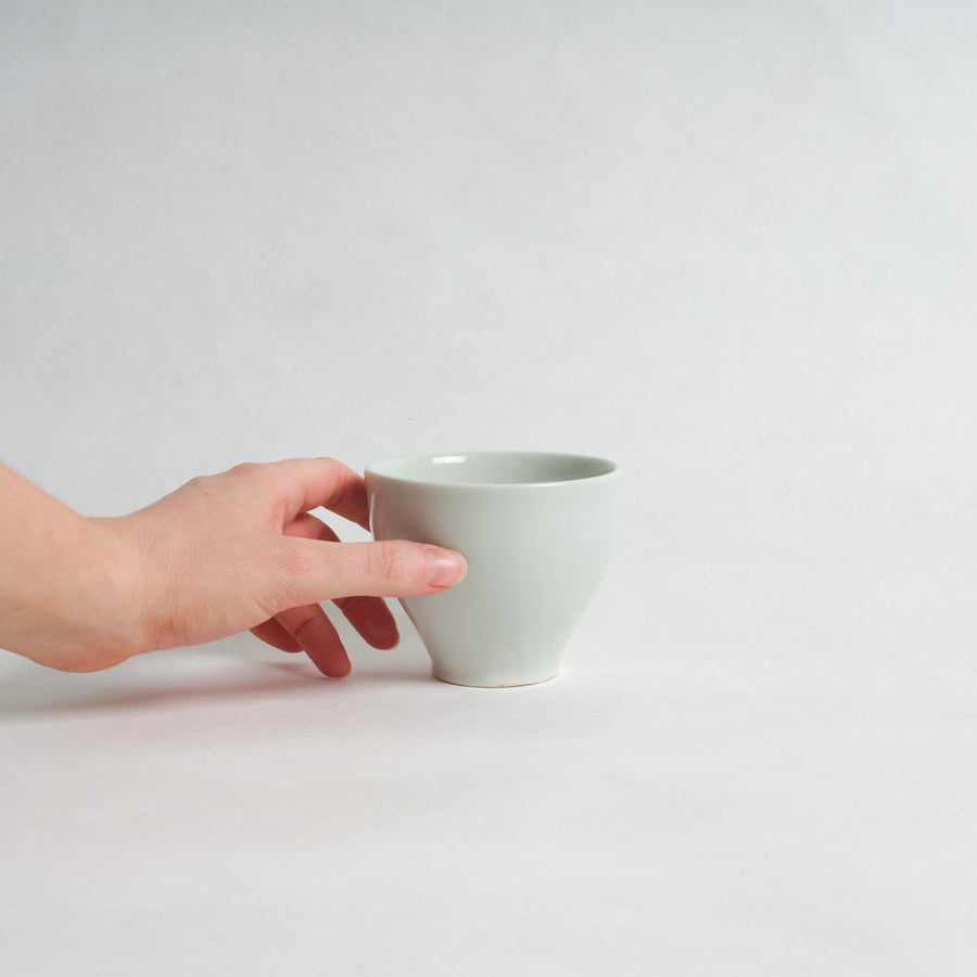 No. 2 White Porcelain Yunomi - Yuriko Morioka
