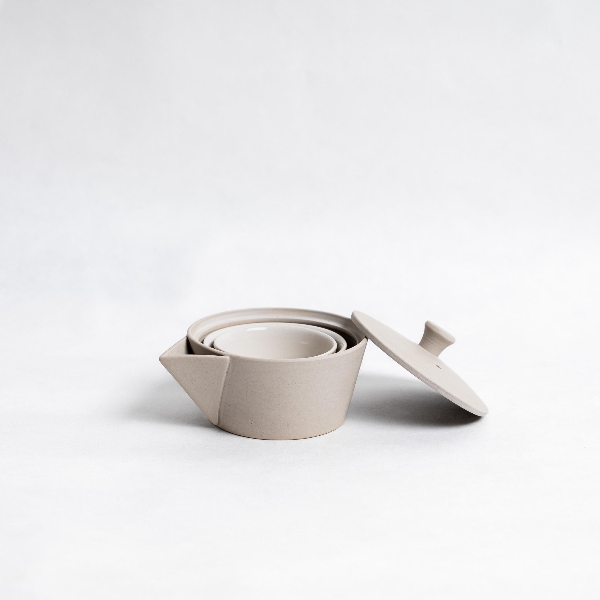 Nankei Nesting Kyusu & Cup Set - White