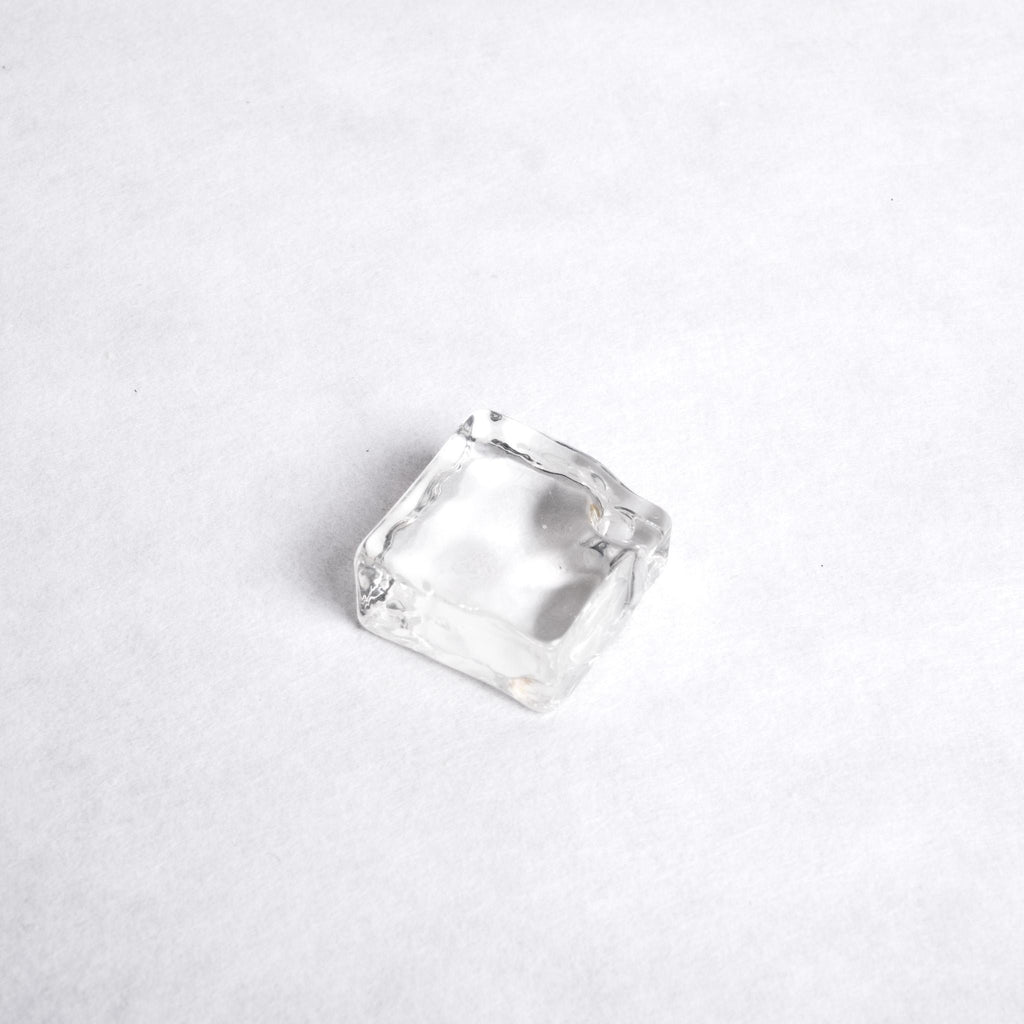 Square Glass Incense Holder - Clear