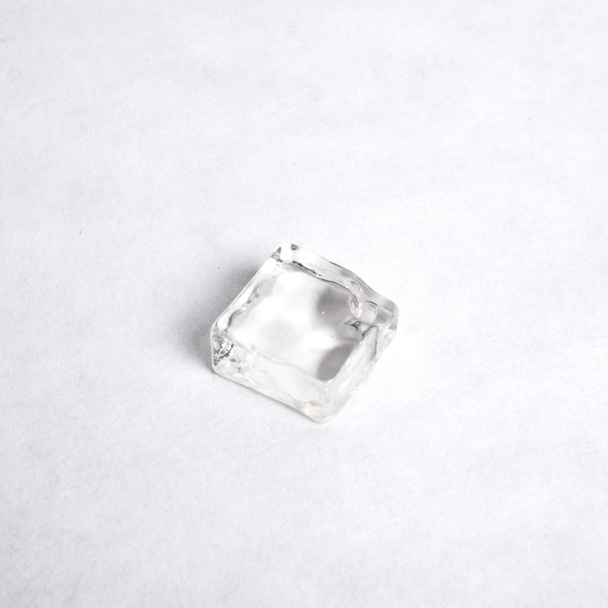 Square Glass Incense Holder - Clear