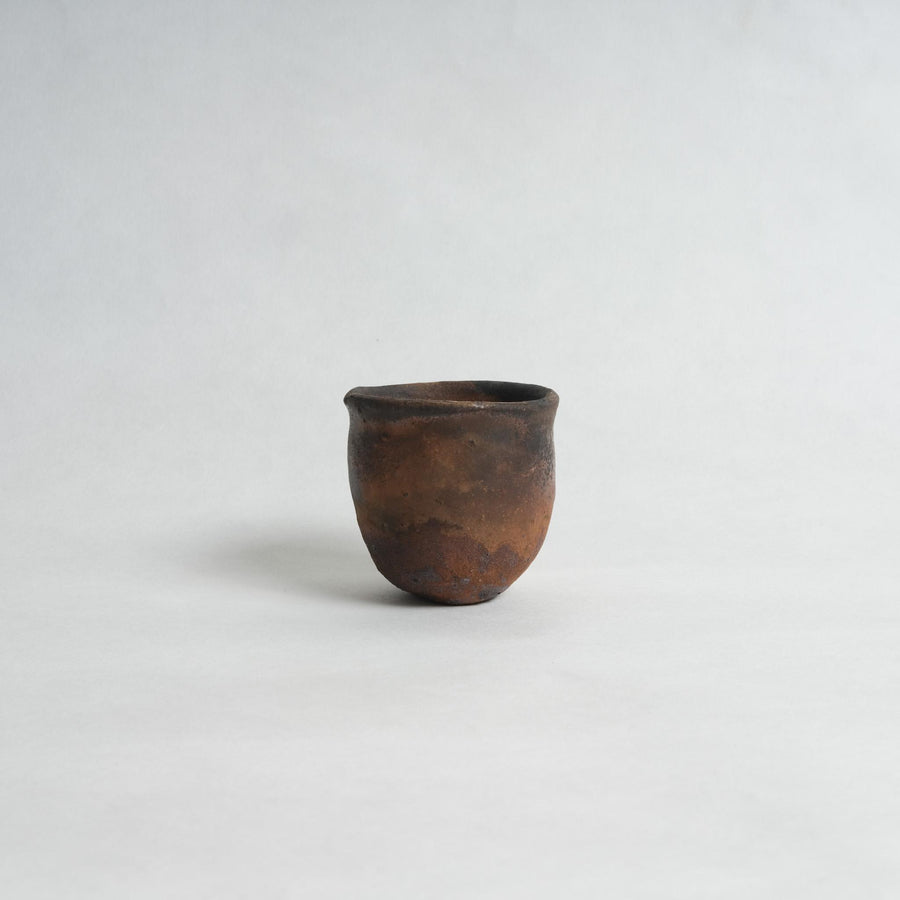 Raku Fired Yunomi  - Shigeyoshi Morioka
