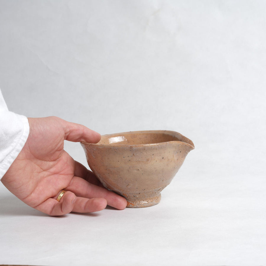 No. 2 Natural Glaze Katakuchi Matcha Bowl - Shigeyoshi Morioka
