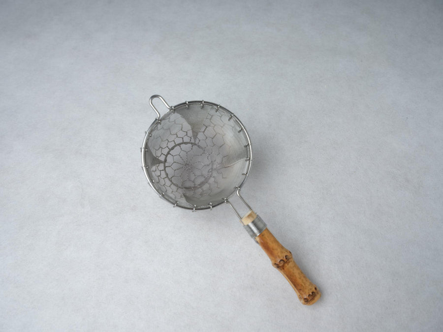 Kanaami Tsuji Tea Strainer - Stainless Steel with Bamboo Handle