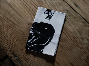 Dinosaur - Hand Dyed Tenugui Tea Towel