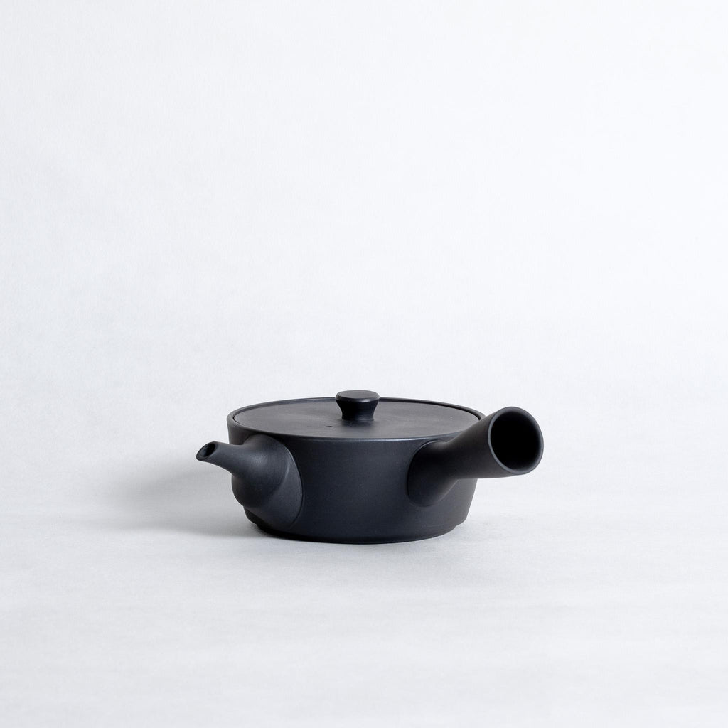 Nankei Flat Bottom Kyusu - Black