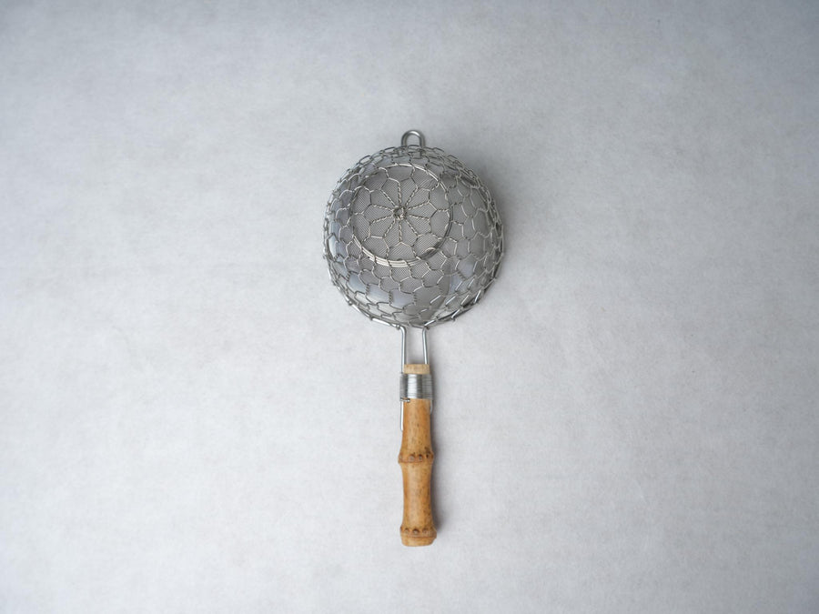 Kanaami Tsuji Tea Strainer - Stainless Steel with Bamboo Handle