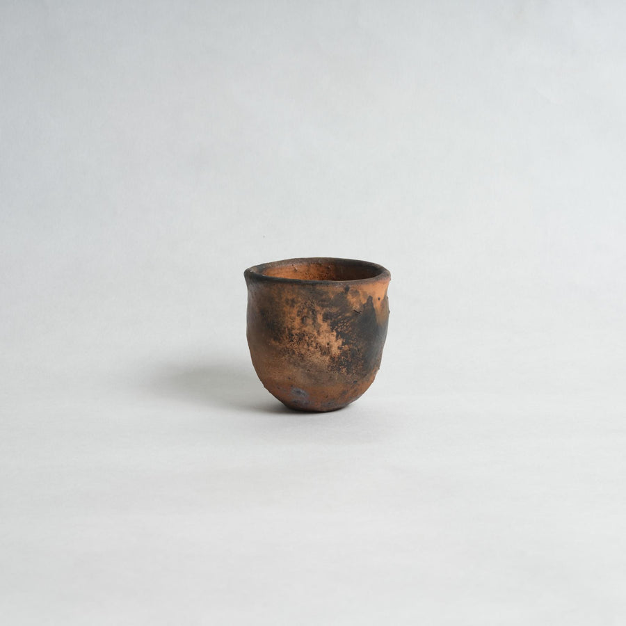 Raku Fired Yunomi  - Shigeyoshi Morioka
