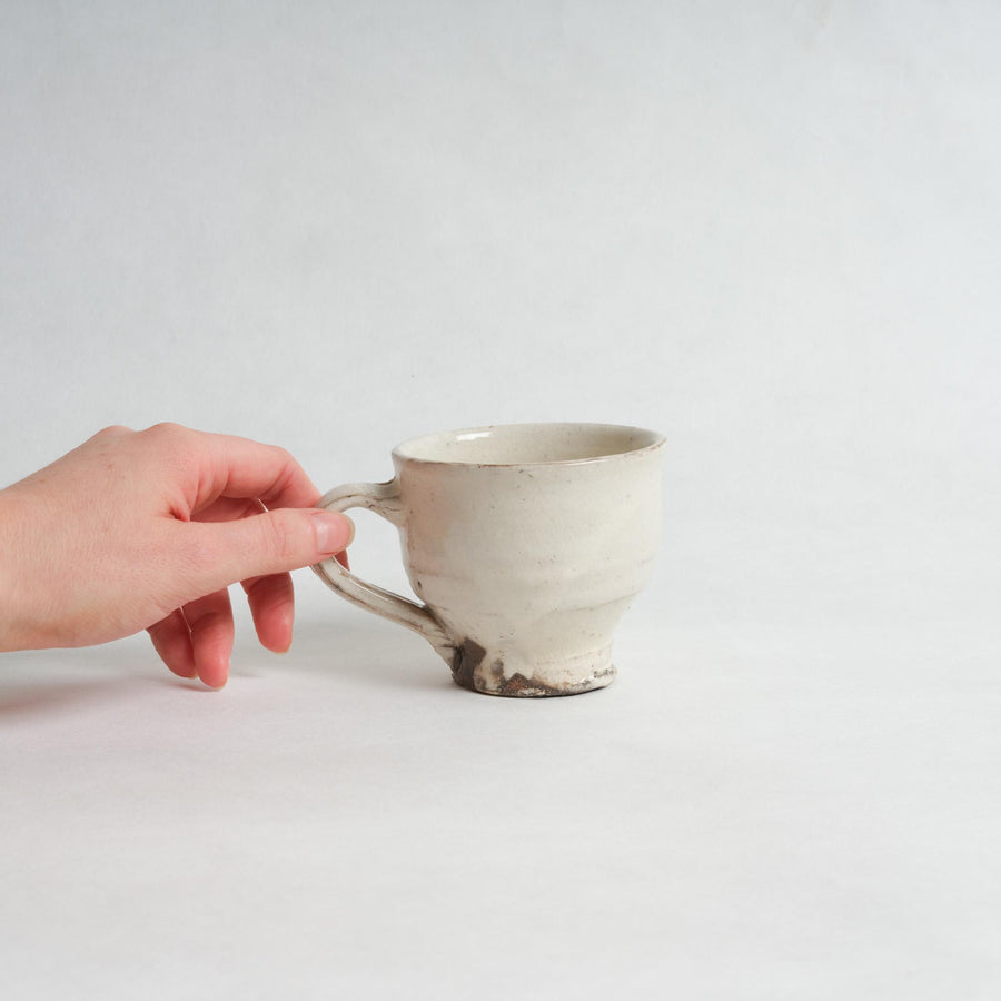 White Glaze Peace Mug - Shigeyoshi Morioka