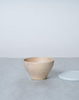 Wooden Cup w/ Saucer - Light Gray