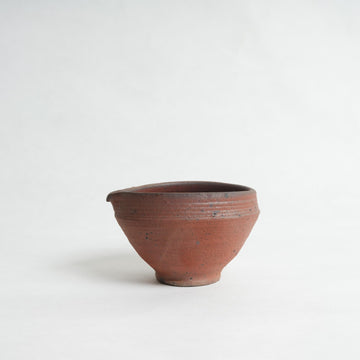No. 2 Bizen Style Katakuchi Matcha Bowl - Shigeyoshi Morioka