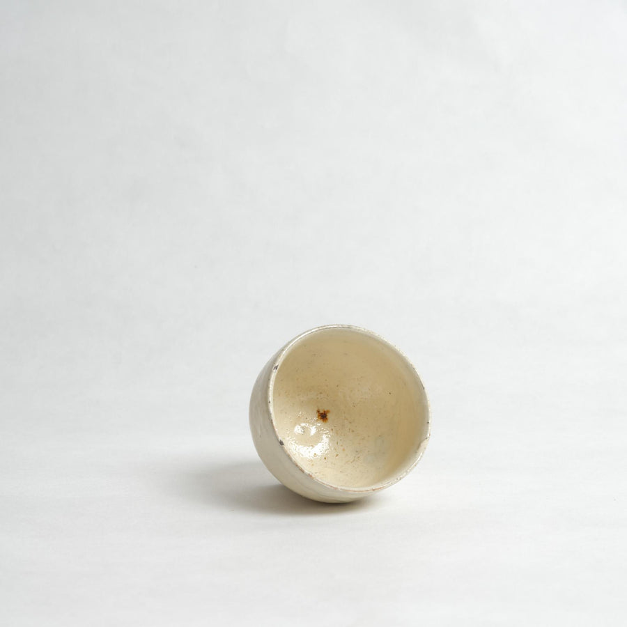 White Slip Glaze Yunomi - Shigeyoshi Morioka