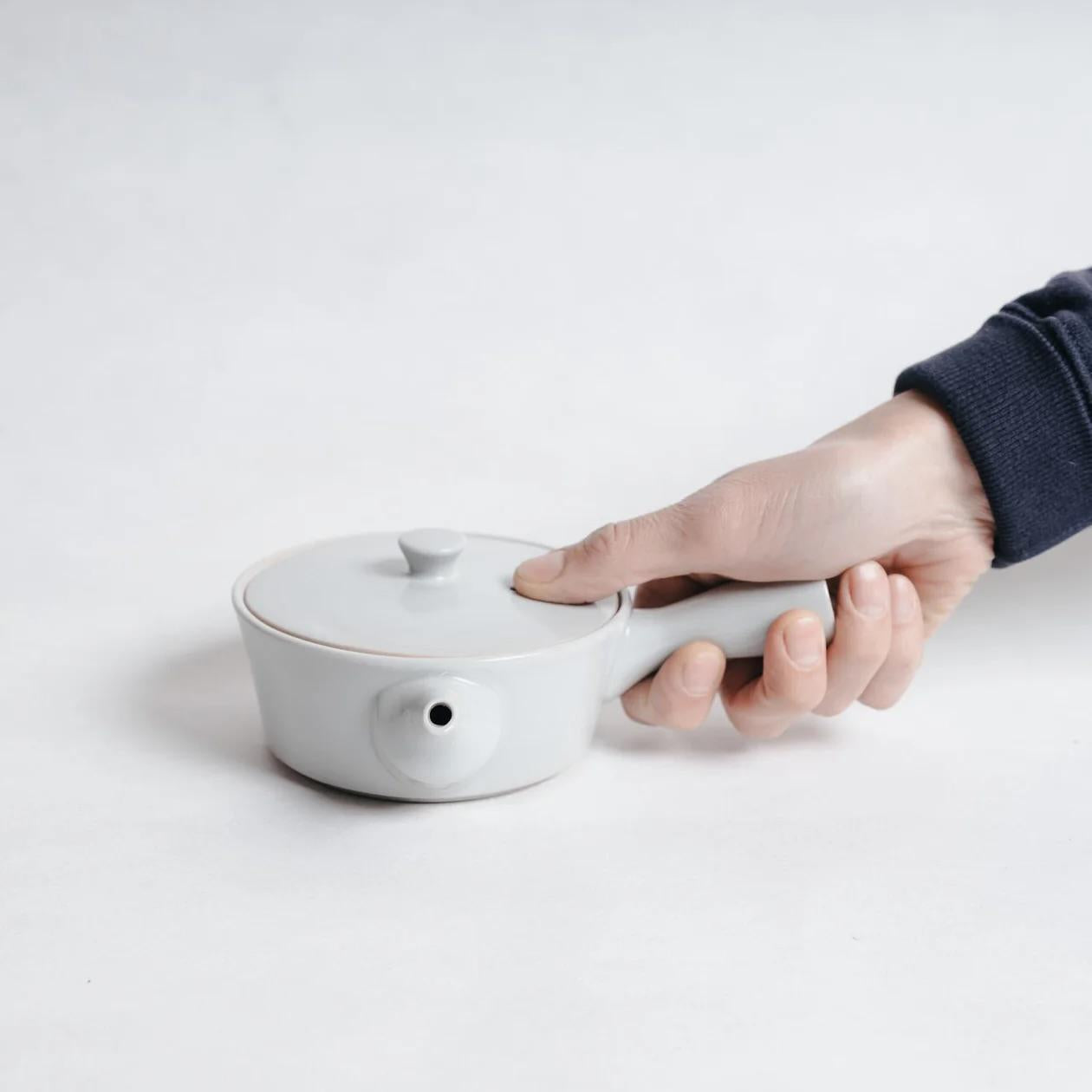 Nankei Flat Bottom Kyusu - Aoneri