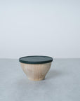 Wooden Cup w/ Saucer - Dark Green