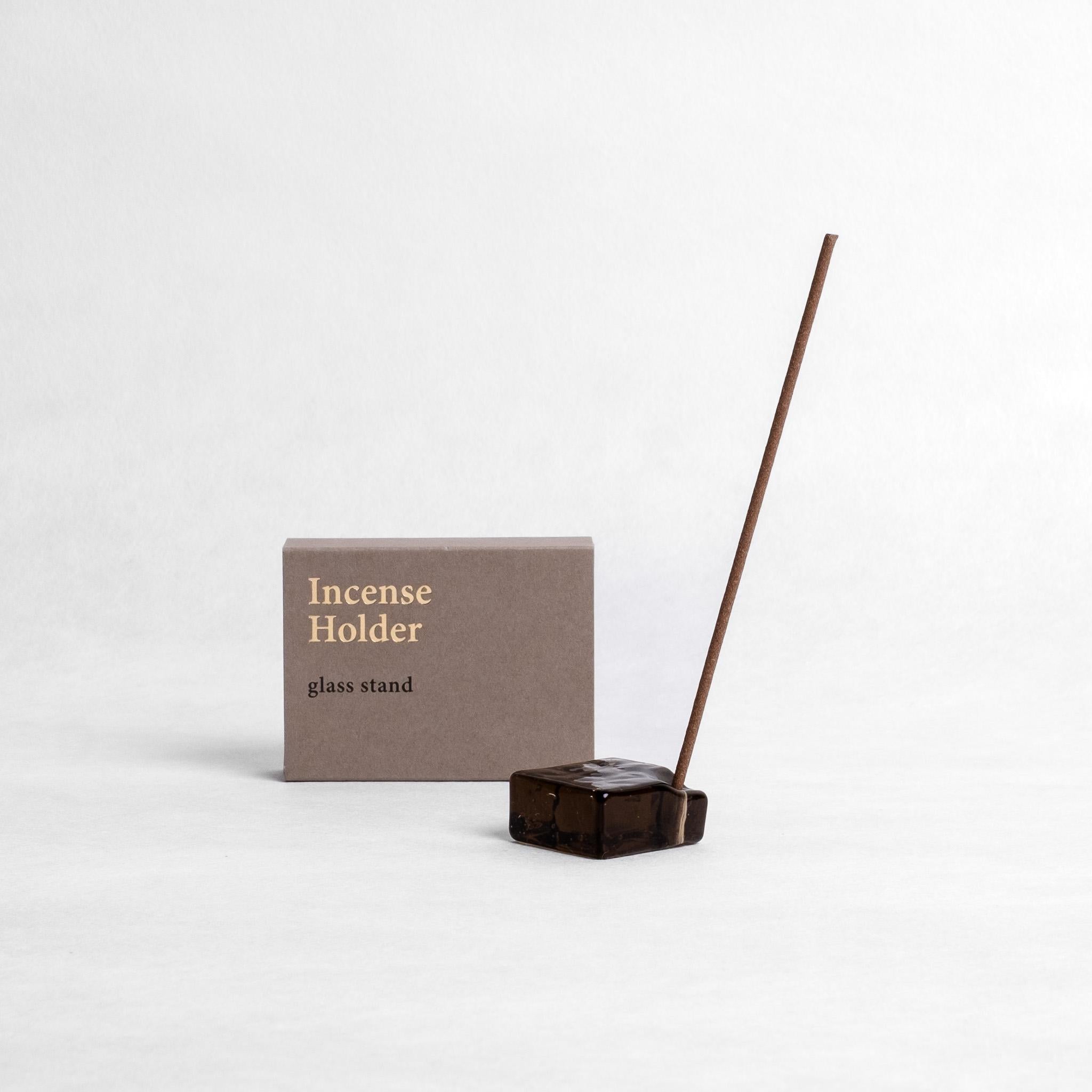 Square Glass Incense Holder - Black – Kettl