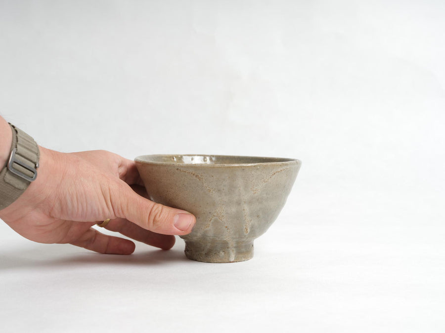 Stone Gray Glaze Chawan - Shigeyoshi Morioka