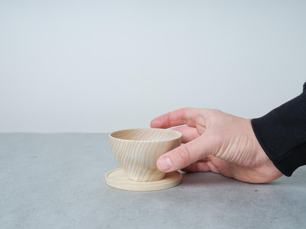 Wooden Cup w/ Saucer - Natural