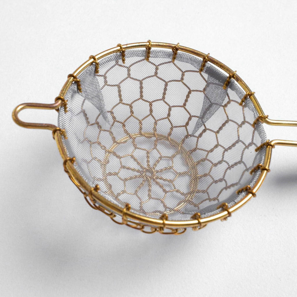 Kanaami Tsuji Tea Strainer - Brass with Rosewood Handle (Rosewood Brass)