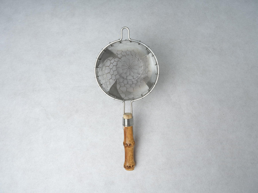 Kanaami Tsuji Tea Strainer - Stainless Steel with Bamboo Handle