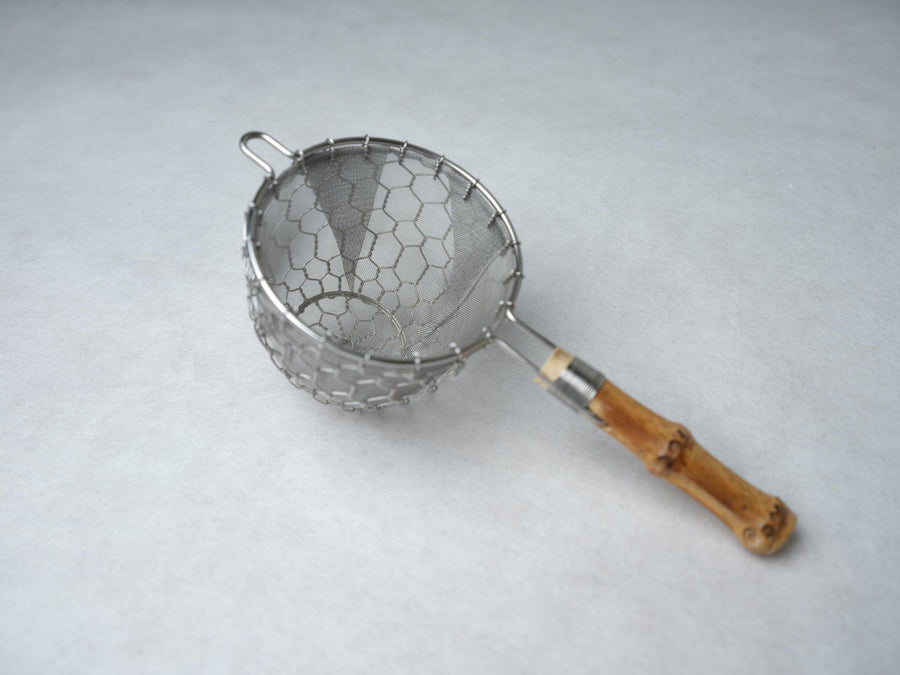 Kanaami Tsuji Tea Strainer - Stainless Steel with Bamboo Handle